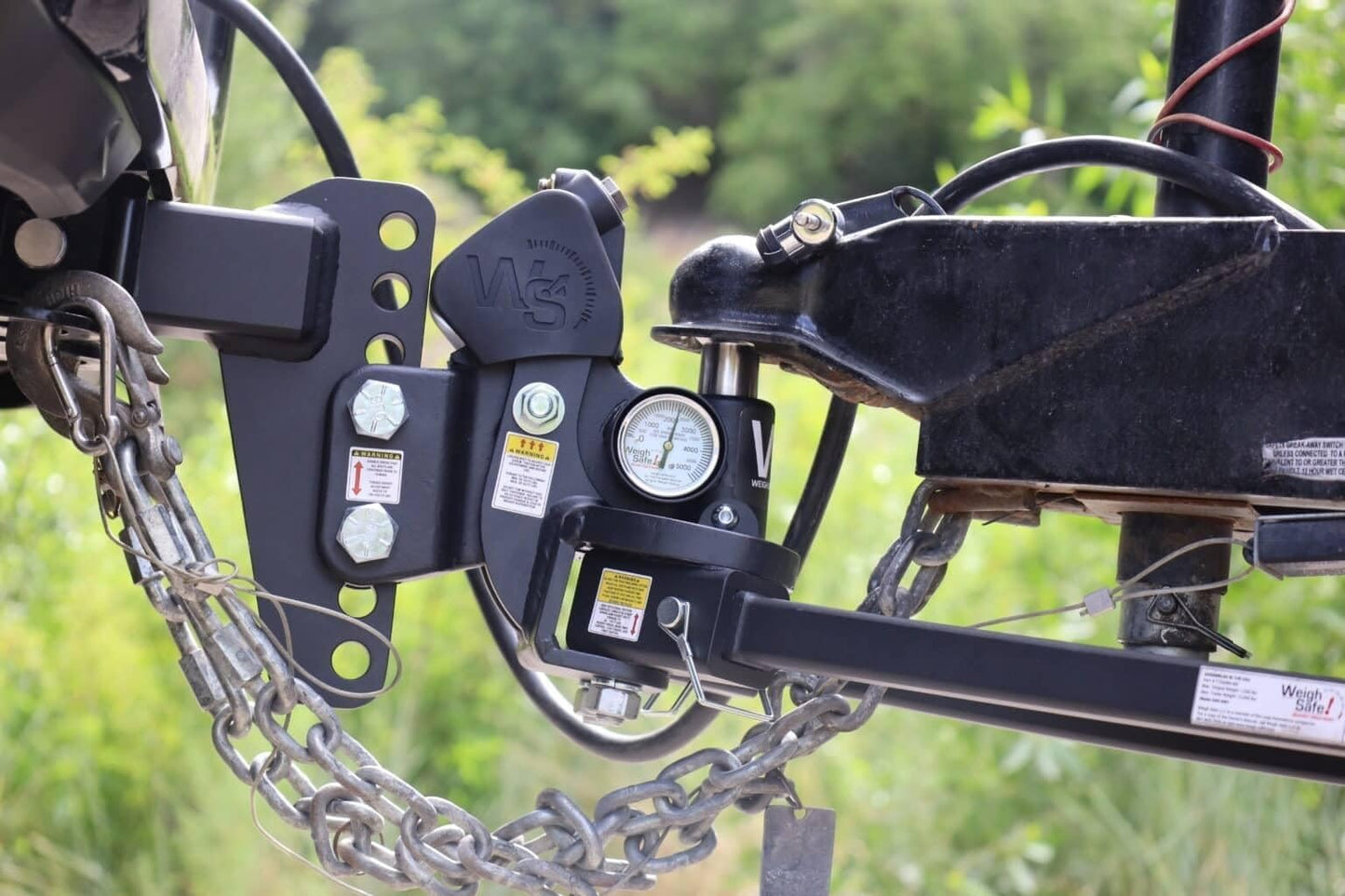 Weigh Safe TrueTow Heavyweight Distribution Hitch - Adjustable 6" Drop with 2" Shank - Built-in Scale to Measure Tongue Weight & Distributed Tongue Weight with 4-Area sway Control - 18,500 lbs GTW