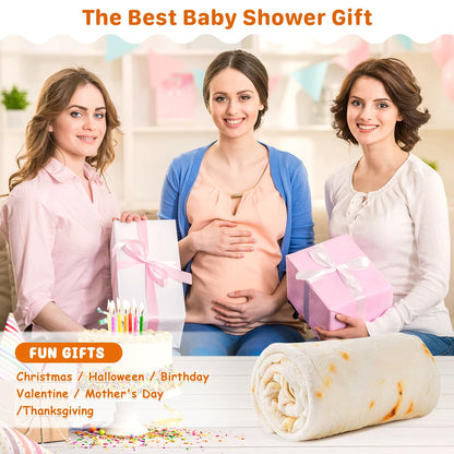 Waffle Blanket Baby for Boys Girls, Funny, Soft Flannel Swaddle for Birthday Gifts, Food Blanket for Newborn (36 inch, Yellow)
