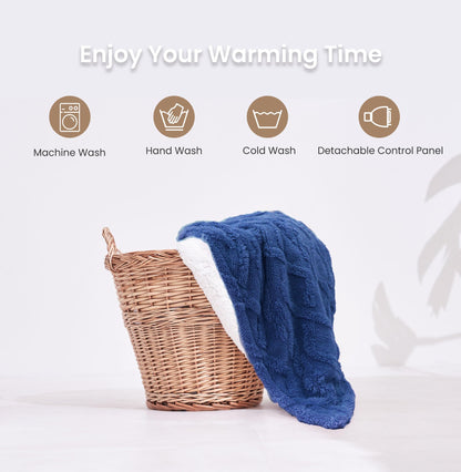 Heated Blanket-Electric Blanket,50"x60" Soft Heated Throw Blanket with 5 Heating Levels & 3 Hours auto-Off,Over-Heat Protection Fast-Heating,Machine Washable（Purple）