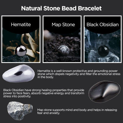 STCORPS7 Gifts for Women, Gifts for Women, Magnetic Bracelet Arthritis Energy Healthy Jewelry Therapy for Sleep, Hematite Bracelet, Crystal Jewelry Bring Luck, Prosperity and Happiness