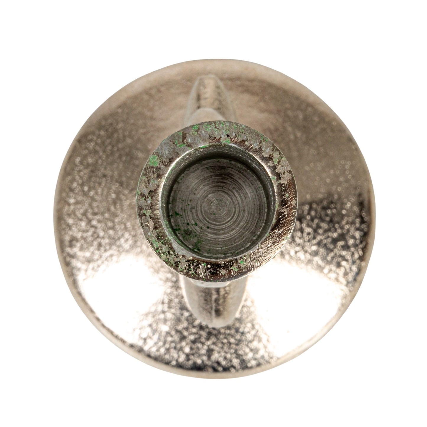 Bloomingville Cast Aluminum Stacked Taper Holder, Silver Finish