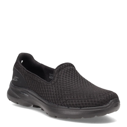 Skechers Women's Go Walk 6-Big Splash Sneaker, Black, 9
