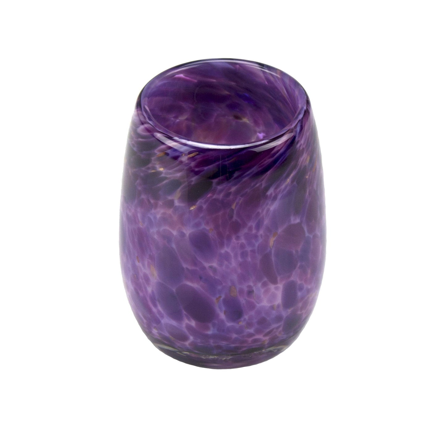Totally Blown Glassworks Votive Candle Holder, Tea-Light, Handmade Blown Glass, Accent Vase, Centerpiece, Home Decor, Artist Dehanna Jones, Seattle, WA. (Purple Rain)