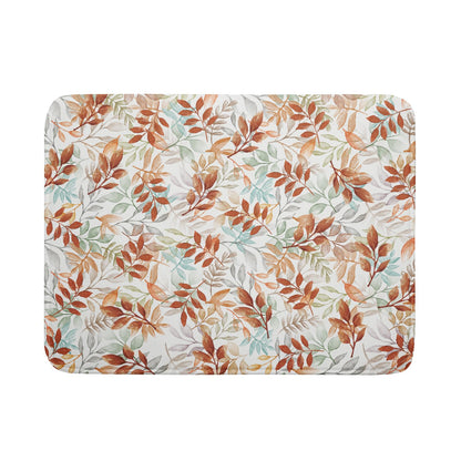 Fall Dish Drying Mat for Kitchen Counter 18x24 Burnt Orange Leaves Autumn Harvest Theme Thanksgiving Absorbent Reversible Microfiber Drying Mats Kitchen Countertop Protector Dishes Drainer Pad