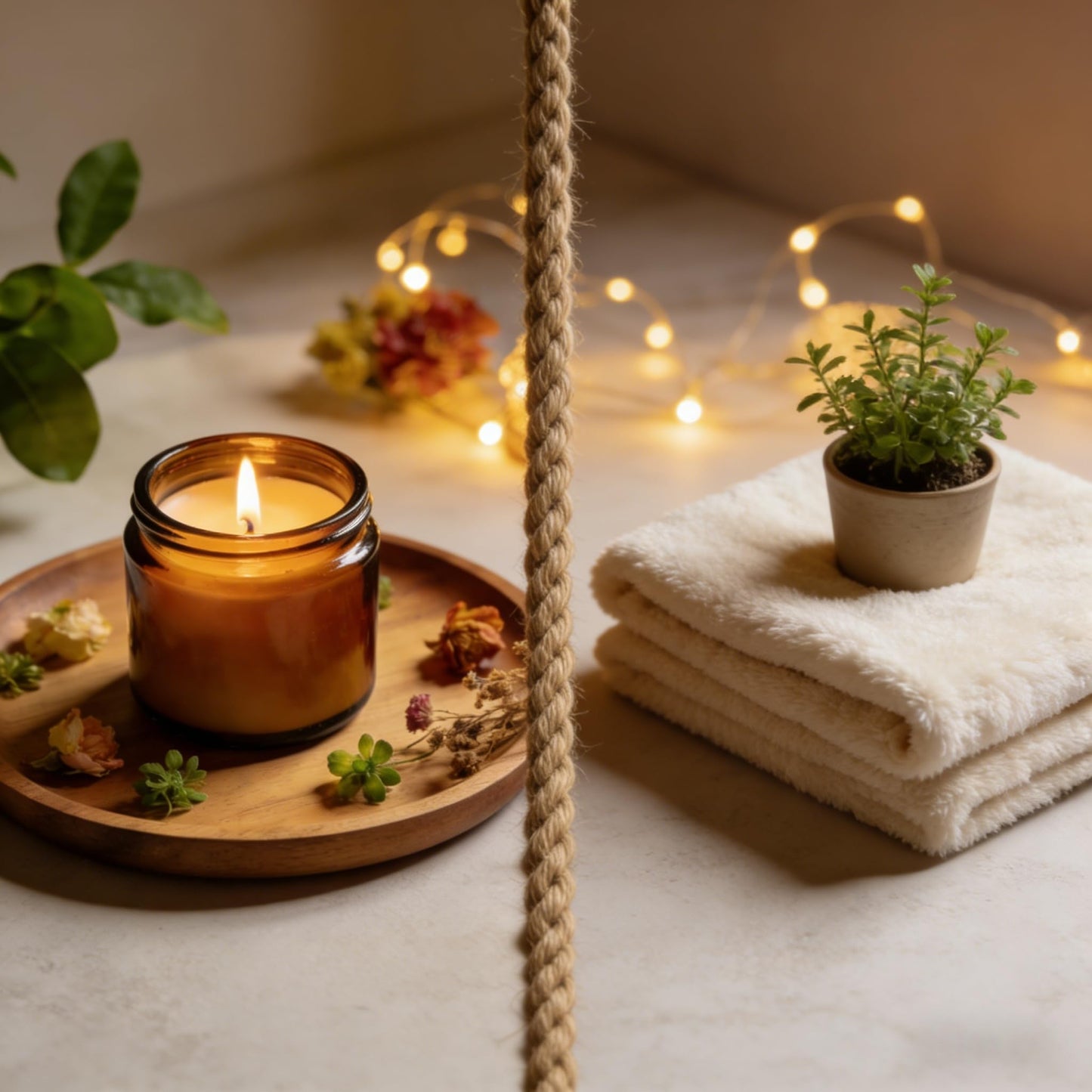 Fay Bless 2PCS Soy Wax Candle in Amber Glass Jar, Scented Candle, Long Burning Aromatic Candle for Home Decor, Everyday Ambiance (White Tea & Ginger Lily,250ml)
