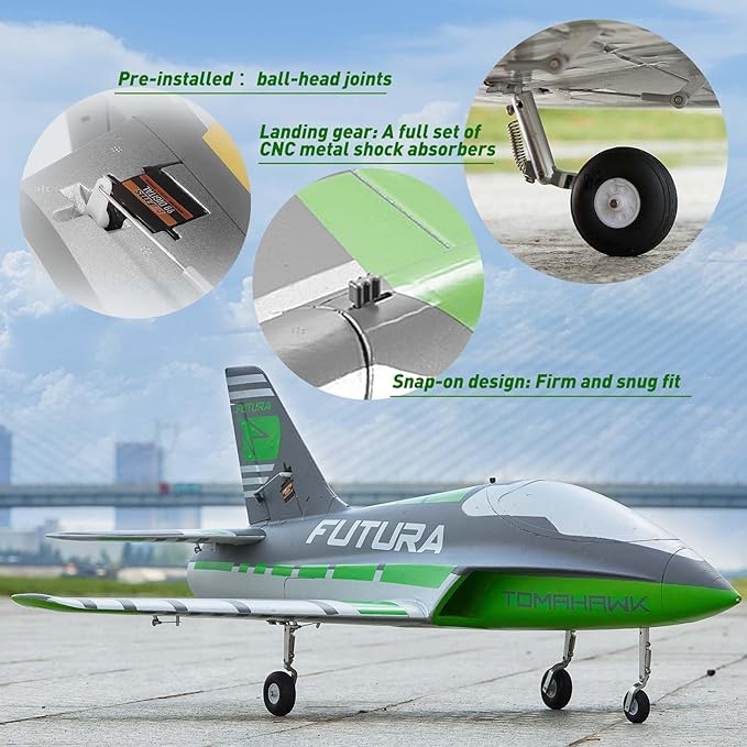 FMS Rc Jets Futura 64MM EDF Sport Jet RED rc Airplanes for Adults for Trainers EDF for Beginners 6 Channel Remote Control Planes PNP(NO Transmitter Batteries and Charger)
