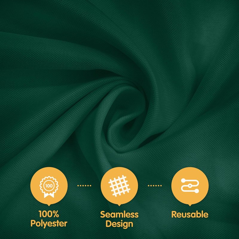 BRILLMAX 6 Pack Hunter Green Tablecloths 90 x 132 Inch for 6ft Rectangle Tables - 150 GSM Polyester Fabric, Floor Length Drop, Water, Stain & Wrinkle Resistant Cloth for Wedding Reception Banquet