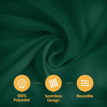 BRILLMAX 10 Pack Hunter Green Tablecloths 60 x 126 Inch for 8ft Rectangle Tables - 150 GSM Polyester Fabric, 15" Standard Drop, Water, Stain & Wrinkle Resistant Cloth Cover for Wedding Dining Buffet