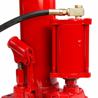 XtremepowerUS 8 Ton Air/Hydraulic Long Ram Jack Piston Ram 8-Ton Capacity Cherry Crane Shop Engine Hoist Lift For Truck- 8.0 Lbs, Red