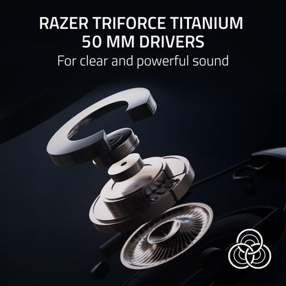 Razer BlackShark V2 Pro Wireless PlayStation Gaming Headset: 50mm Drivers - Super Wideband Mic - Noise Isolating Earcups - For PS5, Nintendo Switch 2, PC, Mac - Bluetooth, USB-C - 70hr Battery - White