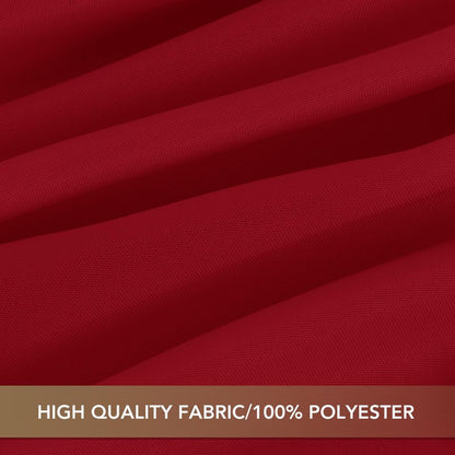 sancua Christmas Red Round Tablecloth 108 Inch Diameter, 8 Pack - Circle Polyester Fabric Table Cloth for Wedding Party Reception Banquet Birthday, Washable Formal Table Cover (Fit 42-96 Inch Tables)