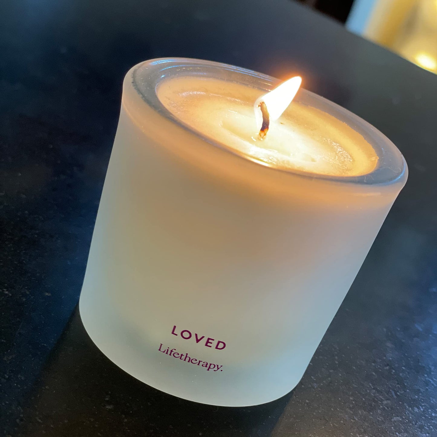 Lifetherapy Loved Small Soy Votive Candle - Inspiring Scent, Natural Soy Wax, Clean Burn, Long-Lasting Aroma, 2.5 Ounce