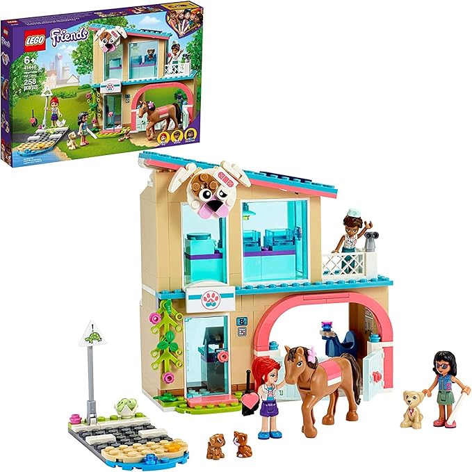 LEGO Friends Heartlake City Vet Clinic 41446 Building Kit Animal Rescue Toy Makes a Great-Value Christmas Holiday or Birthday Gift for Kids Who Love Vet Clinic Pretend Play New 2021 (258 Pieces)