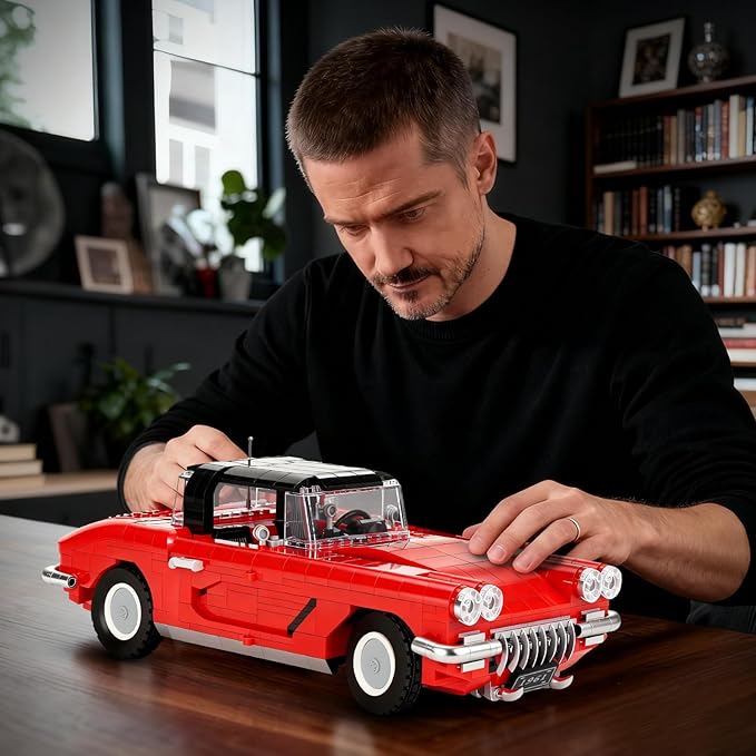 Car Model Building Set Compatible with Lego Car 1285 PCS Removable Roof Design Steering Linkage System Creative Building Toy Halloween Decoration for Teens &amp Adults 14+