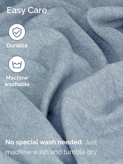 Skiennix Extra Deep Cal King Sheet Set - 6-Piece Breathable Cooling Luxury Bedding - Soft Wrinkle-Free Heathered Blue