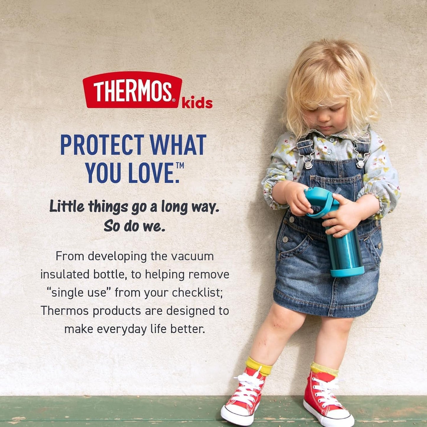THERMOS FUNTAINER Water Bottle - 12 Ounce Kids Stainless Steel Insulated Bottle with Straw | Cool Caticorns Design