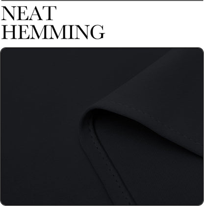 NICETOWN Blackout Curtain Panels - Thermal Insulated Grommet Top Drapes, Black, 2 Panels, W34 x L36-Inch