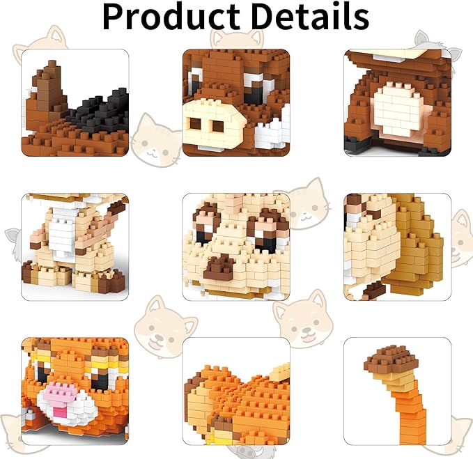 Lion Warthog Meerkat Mini Building Blocks Sets Not Compatible with Lego Animals 1856 PCS Micro Mini Building Toy Bricks for Adults Party Favors for Kids Boys Girls 14+