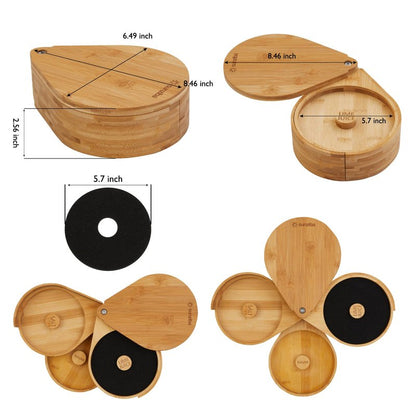 Sunziba Margarita Salt Rimmer Set | 3-Tier Bamboo Salt Rimmer for Cocktails | Bartender Accessories & Home Bar Gift | Complete Margarita Kit