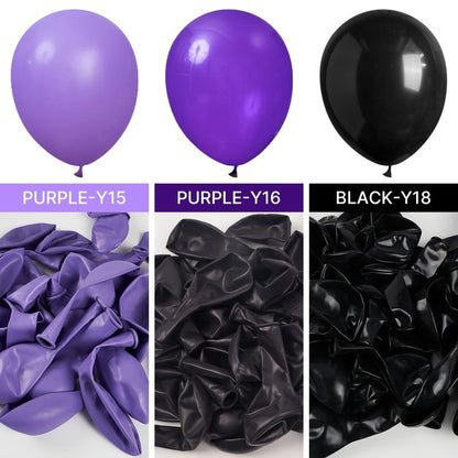 PartyWoo Dark Purple Balloons 155pcs Different Sizes of 18 12 10 5 Inch Royal Purple Balloon Arch Kit Garland for Birthday Baby Shower Graduation Anniversary Bachelorette Party Decorations Purple-Y16