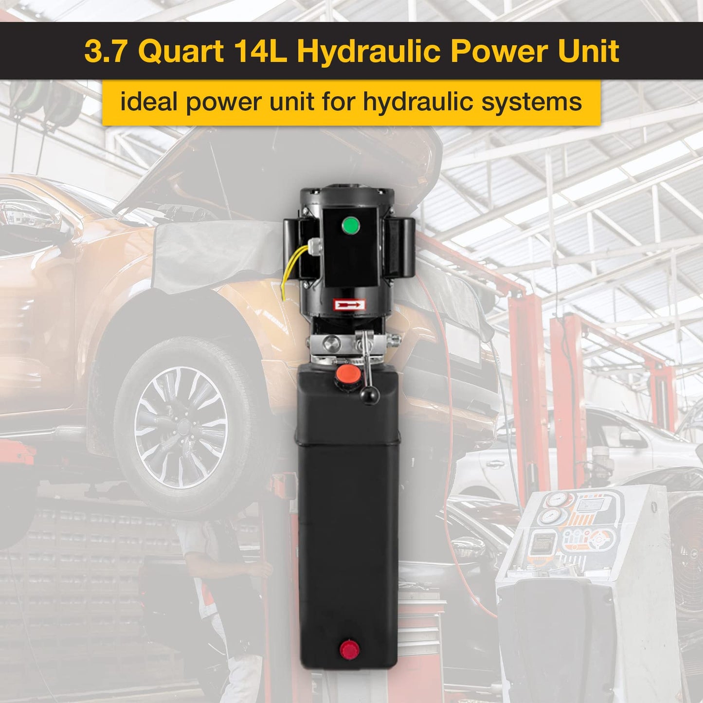 Doppy 3.7 Gallon Hydraulic Pump Unit 3HP 2950 PSI Car Lift Hydraulic Pump for 2 and 4 Post Lifts Car Lifting