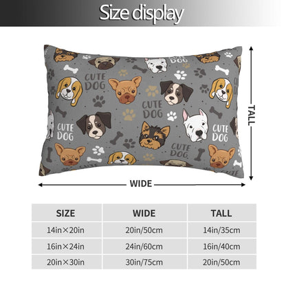 Pillow Cases Pillow Covers Standard Size Cute Dog Pillow case Pillow Protector, Soft,with Zipper Pillow case 20"x30"