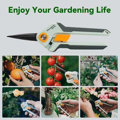 PrunePro Pruning Shears Gardening Scissors Set Professional Hand Pruner Sharp Stainless Steel Blade Garden Scissors Plant Flower Garden Clipper