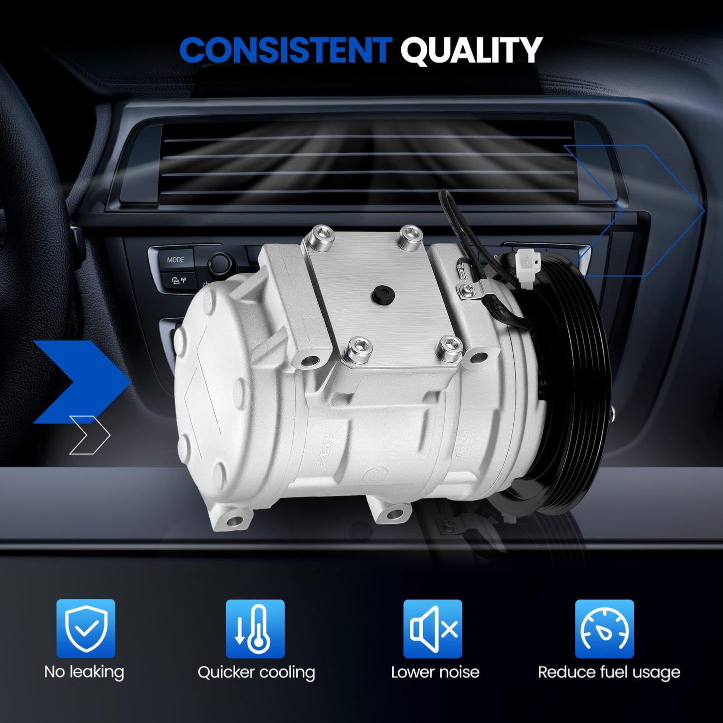 SYKRSS 78328 Air Conditioning A/C Compressor with Clutch Compatible with Acura Legend 1991-1995 3.2L, for RL 1996-2004 3.5L, for TL 1996-1998 2.5L 3.2L, Gas