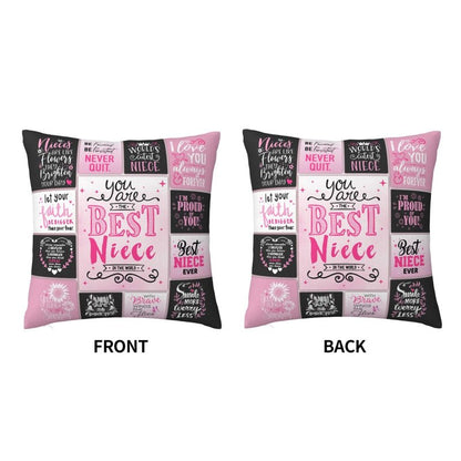 Niece Gifts from Auntie, 2026 Graduation Gifts for Niece from Aunt, to My Nieces Gift from Uncle Auntie, Best Birthday/Graduation Gifts for Nieces Adult from Aunts Pillowcases 18" x 18"