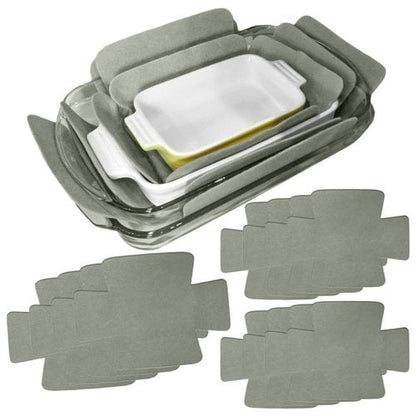 Evelots Bakeware/Cookware Scratch Protectors-Pots/Pan/Dish Dividers-Set of 12 - Two Large Sizes-Extra Thick Felt - Prevent Chips and Cracks When Stacking