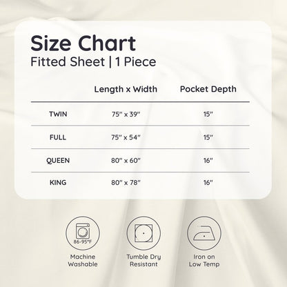 Bambaw King White Fitted Sheet Only, 100% Viscose Derived from Bamboo Sheet, Cooling Fitted Sheet King Size, 16” Deep Pocket Sheet (White)