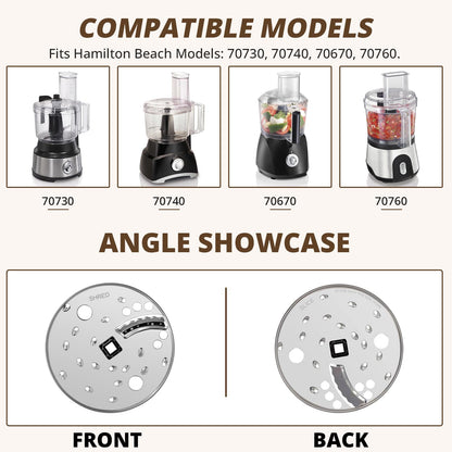 Food Processor Slice/Shred Disc Blade Replacement for Hamilton Beach Food Processor Blade 70730 70740 70670 70760