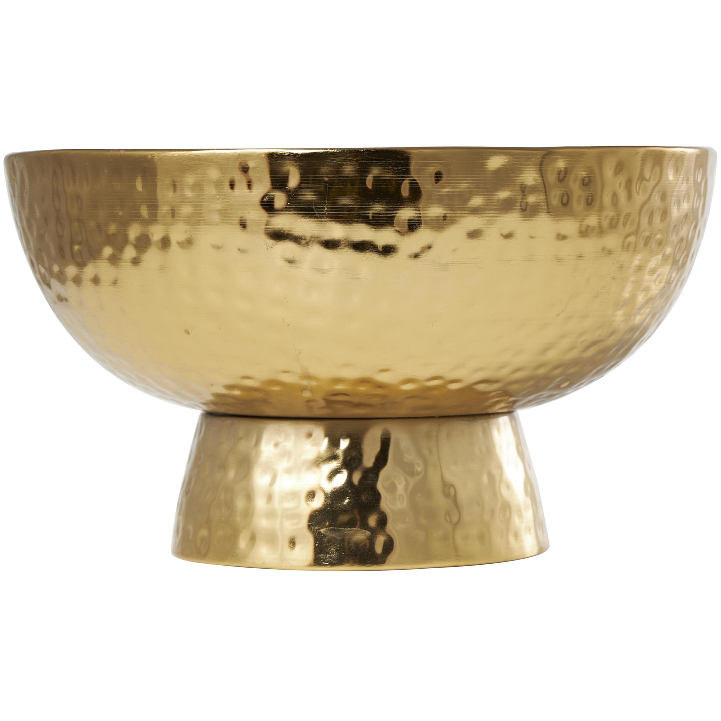 Deco 79 Metal Decorative Candle English Garden Scented Wide Hammered 70 oz 4 Wick Aromatherapy Candle with White Wax, Wax Aromatherapy Candle 10" x 10" x 6", Gold