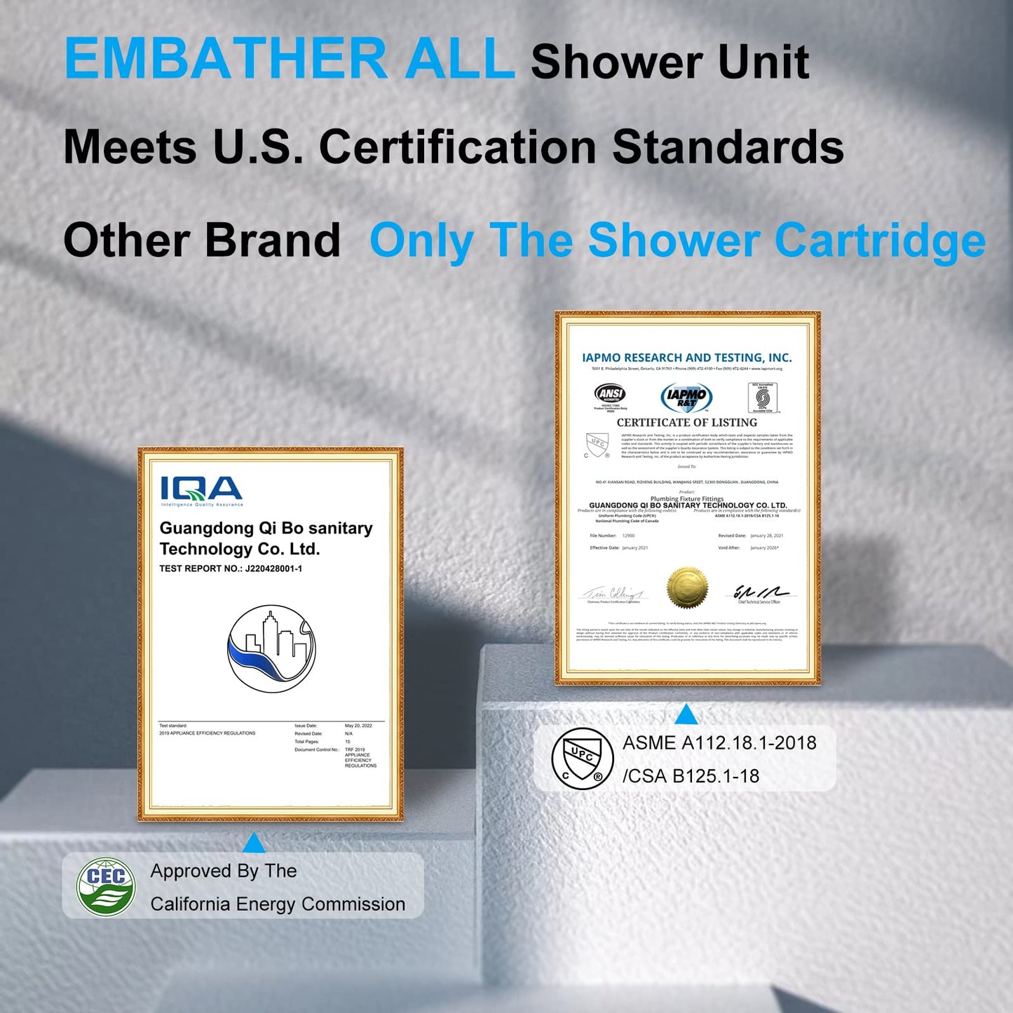 Black Shower System Sets Faucet: EMBATHER 10 Inch Overhead Rainhead Shower Combo Set with Handheld and Valve-Luxury Rain Mixer Rainfall Black Shower Faucets Sets Complete