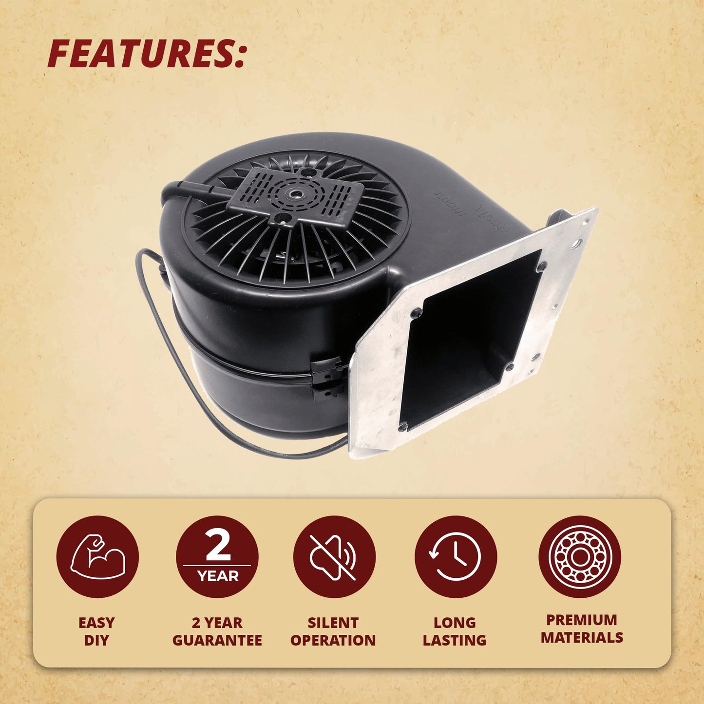 KS-5020-1052 Pelpro Pleasant Hearth Convection Blower Room Air Fan for Bayview Home Heater PHC90 Outfitter II PP130 PP130-B PP150 PP300 PP70 PPC90 TSC90 After August 2013-2 Year Warranty