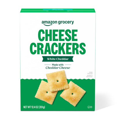 Amazon Brand – Happy Belly White Cheddar Cheese Cracker, 12.4 ounce (Pack of 1)