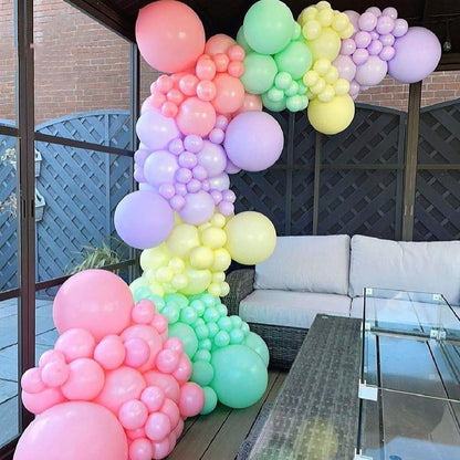 Pastel Balloons, Pastel Birthday Balloons 50pcs 12 inch Macaron Latex Party Balloon for Easter Birthday Bridal Shower Rainbow Party Anniversary Party Decorations