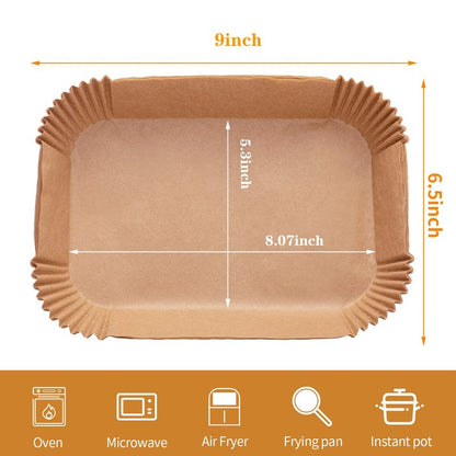 Air Fryer Liners Disposable for Ninja Dual Air Fryer,150PCS Rectangle Air Fryer Accessories,Baking Parchment Paper Liners for Ninja DZ201 /401