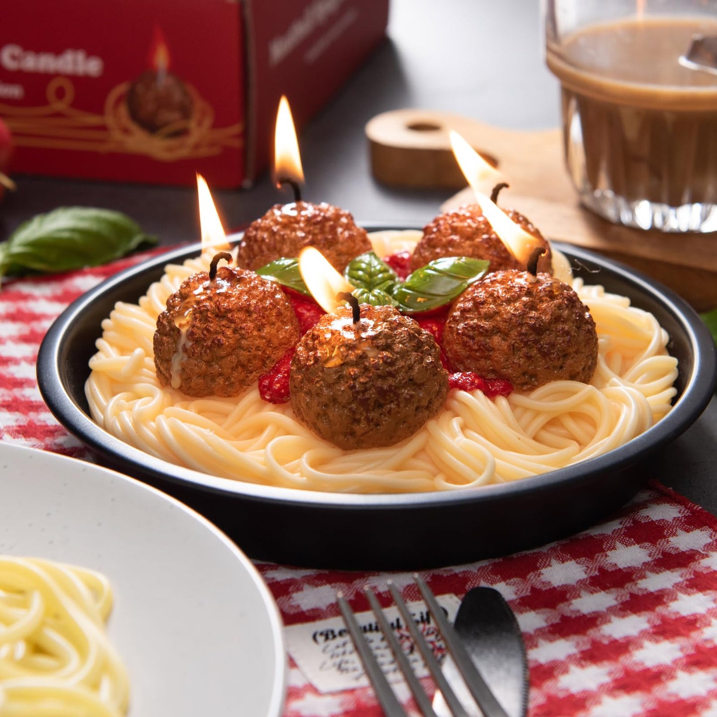 Meatball Spaghetti Realistic Food Vegetable Wax Candle