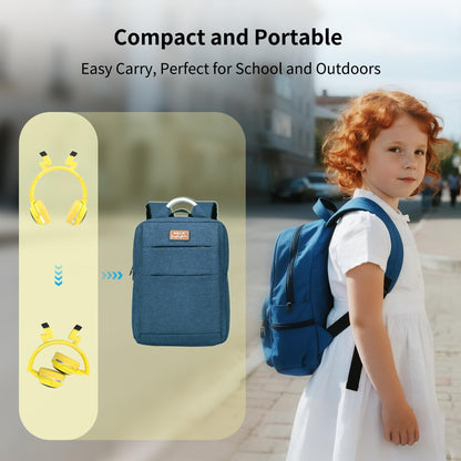 YLFASHION Wireless Kids Headphones with 7-Color LED Lights, 85dB Safe Volume & 40H Playtime – Ultra-Soft Over-Ear for School Travel
