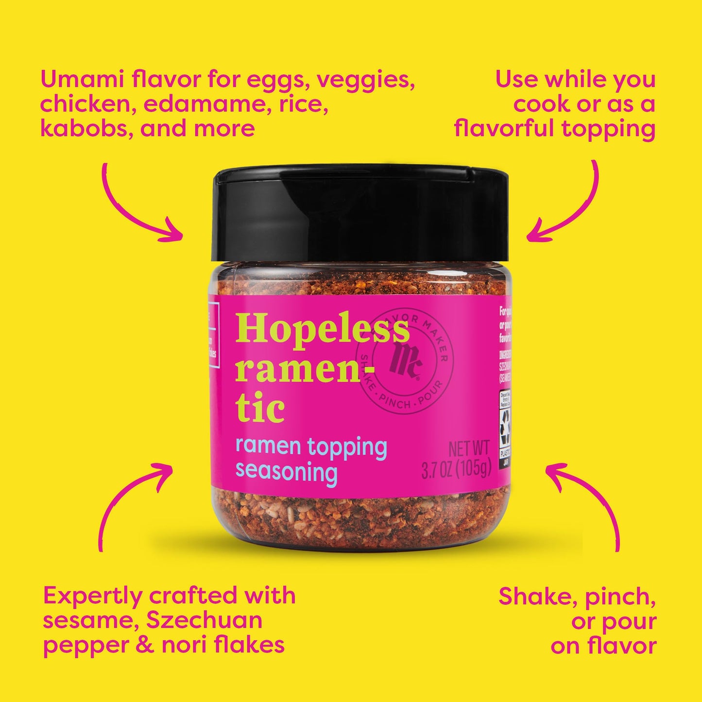 McCormick Ramen Topping Seasoning, Flavor Maker, 3.7 oz