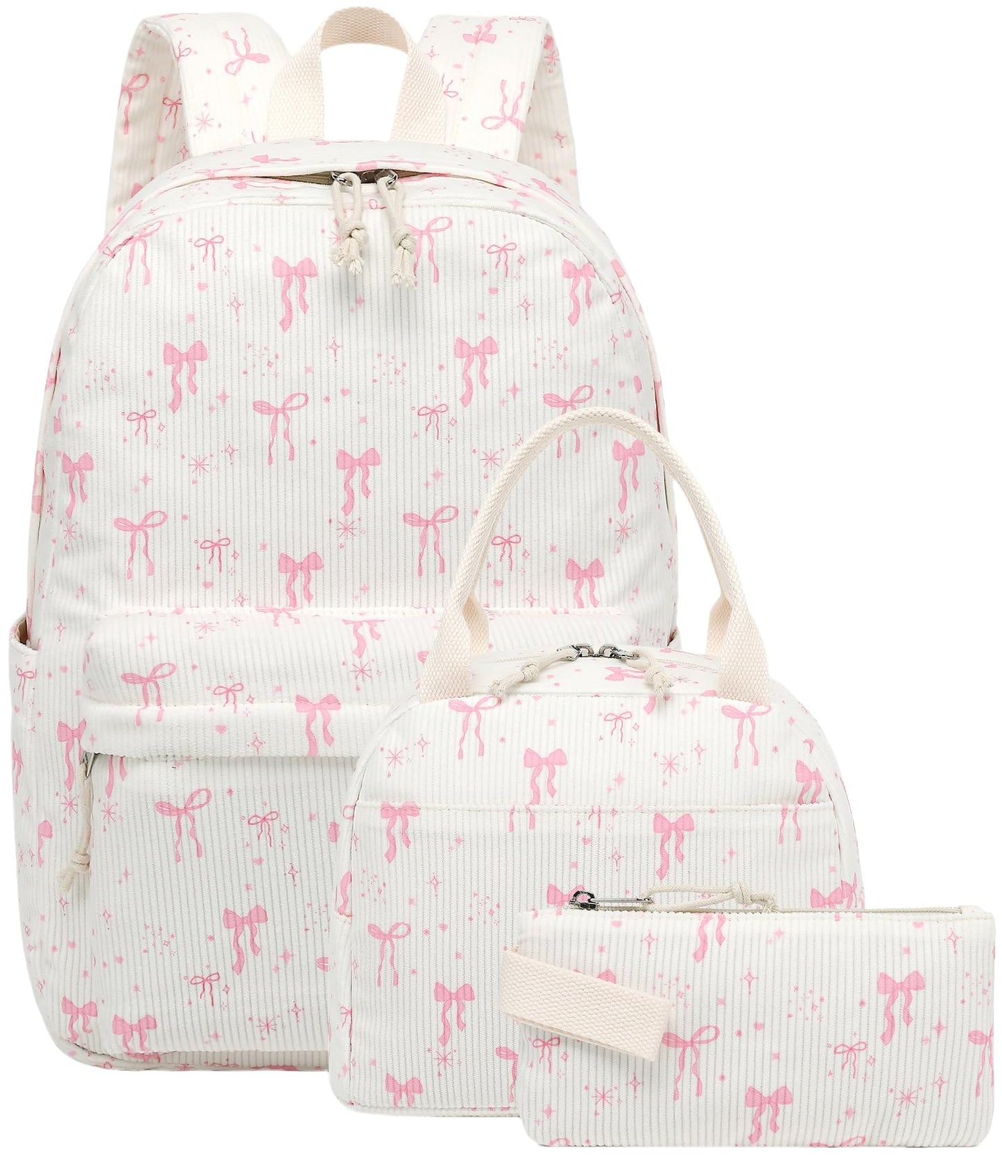 BTOOP School Backpack for Girls Kids Teens Cute School Bookbag Set with Insulated Lunch Box Pencil Case