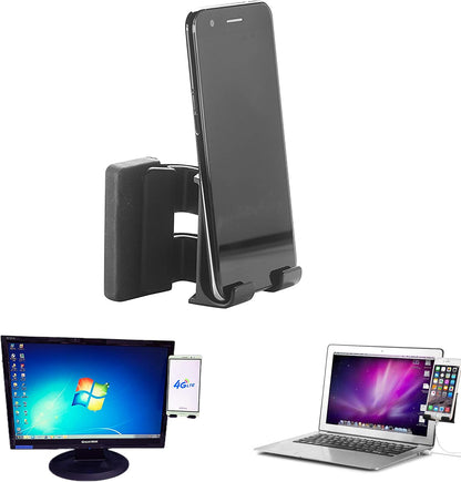 xcivi Smart Mobile Clip Holder for Desktop Monitor and Laptop Screen-Side Mount Holder for Duo Screen -Connect Your Mobile to Your Monitor and Laptop So Easy