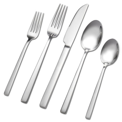 Silverware Set, 40 Piece Flatware Cutlery Set for 8, Stainless Steel Silverware Mirror Polished Dishwasher Safe for Home, Restaurant, Wedding, Party