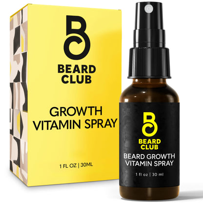 Beard Club - Beard Growth Serum with Natural Castor, Coconut and Avocado to Grow a Thicker, Fuller Beard, Fill in Patches and Stimulate Healthier Facial Hair Growth