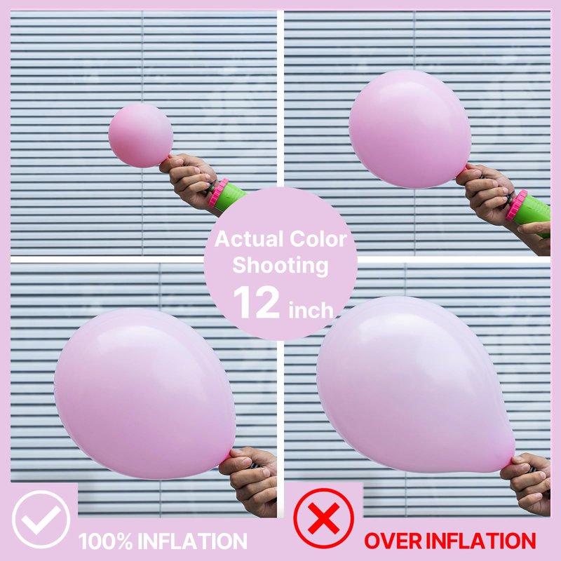 PartyWoo Baby Pink Balloons 50pcs 12 Inch Pastel Light Pale Pink Latex Helium Balloons for Anniversary Wedding Baby Shower Gender Reveal Butterfly Princess Birthday Party Decorations Pink-Q04