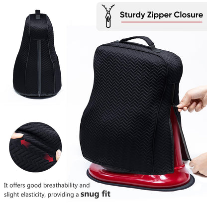 BAGSPRITE Stretchy Stand Mixer Cover with Appliance Slider– Washable Applicance Cover Compatible with KitchenAid Mixer 6/7/8 Quart – Dust Cover with Pockets for KitchenAid Accessories and Attachments