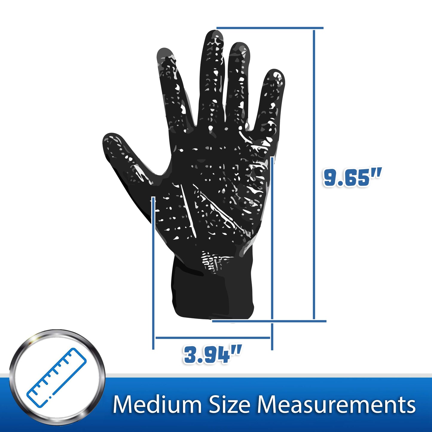 PET MAGASIN Dog Washing Gloves, Grooming Gloves for Dogs, Dog Brush Glove & Pet Hair Removal Glove for Easy Grooming & Bathing, High-Density Silicone for Gentle Pet Care (Black, Medium)
