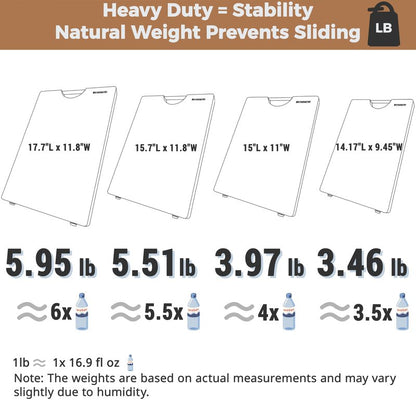 Brosisincorp Real Solid Sapele Cutting Board One Piece No Glue Non Toxic All Whole Single Wood Butcher Block Thick Hard Wood Heavy Duty Edge Grain (X-Large, 17.71"L*11.81"W*1.18"Th)