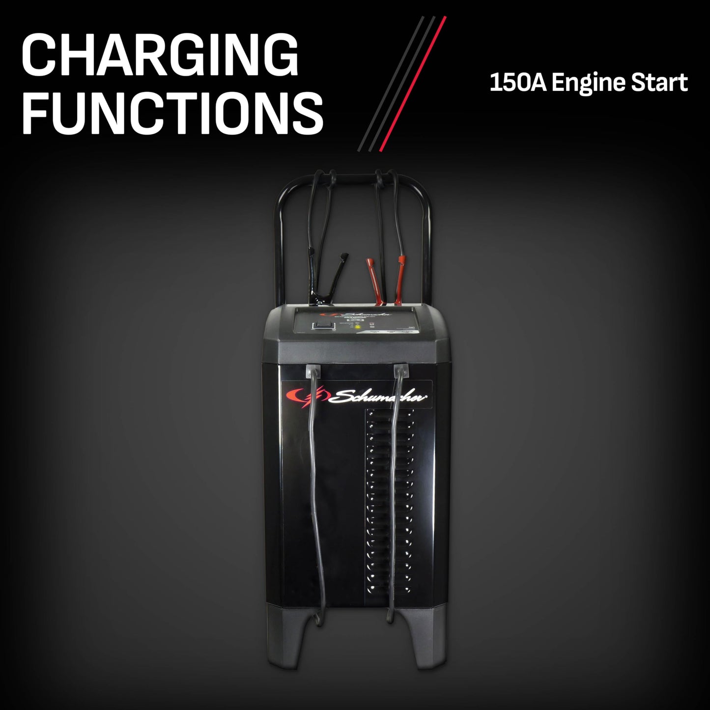 Schumacher Electric Wheeled Automatic 6A Car Battery Charger and 150A Engine Starter, 4-in-1 Solution, Maintainer, 20A Boost, for 12V Automotive and Marine Batteries, SC1364